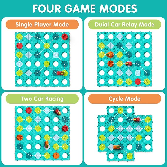 Logic Road Builder Kids Toys, Large Puzzle Stem Board Games for 4 5 6 7 Year Old Boys Girls, Educational Montessori Toys Birthday Gifts for Age 4-8 Year Old a12