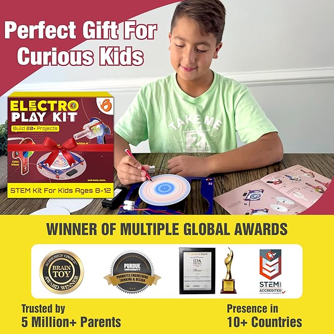 Butterfly EduFields STEM Kits for Boys Age 8-12 | 20+ Projects & Activities | Science & Engineering Toys | Learning Gifts for Kids 8 9 10 11 12 | Ideal for Ages 8+ Year Old Boys