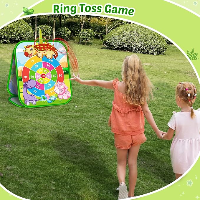 5-in-1 Bean Bag Toss Game for Kids, Animal Corn Hole Outdoor Toy for Toddler, Outside Yard Party Lawn Backyard Games Birthday Gift for Boy Girl Age 3 4 5 6 7 8