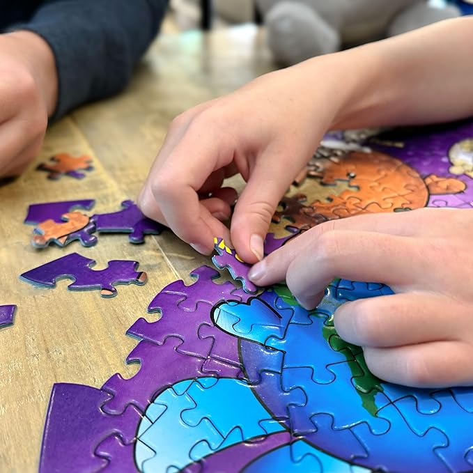 Celestial Buddies So Many Moons! 500 Piece Jigsaw Astronomy Space Puzzle and Poster for Ages 8+ | Educational 23 Moon Poster for Science STEM Learing