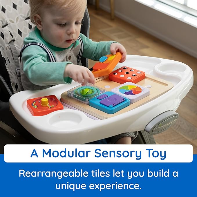 Fat Brain Toys PlayTab Essentials, Modular Sensory Activity Board for Babies and Toddlers Ages 12 Months+