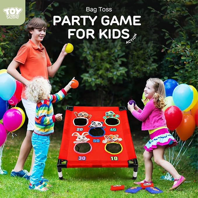 TOY Life Bean Bag Toss Carnival Games, Corn Hole, Yard Games for Kids Outdoor Game for Kids, Gift for 3 4 5 Year Old Boys Girls, Indoor Backyard Toddler Outdoor Toys for Birthday Party Family Reunion