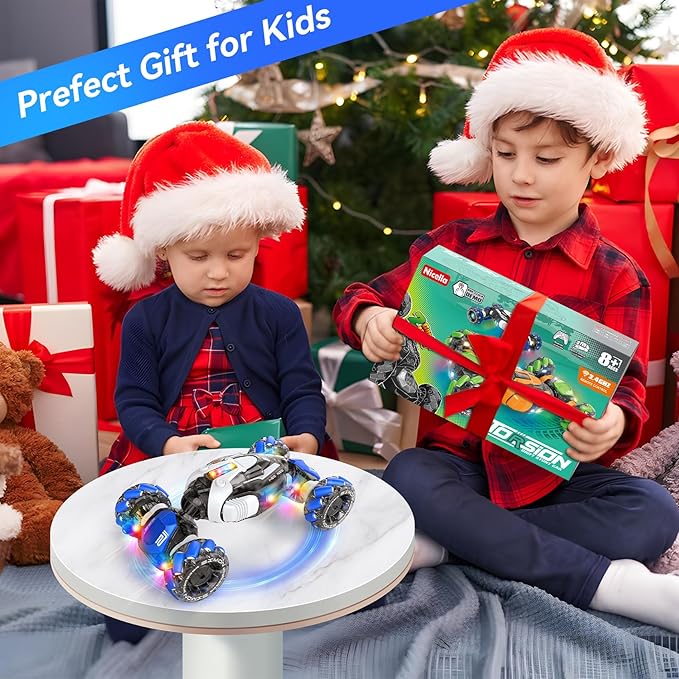 Gesture Sensing RC Stunt Car, 360° Rotating 4WD Remote Control Transform Hand Controlled Car - Fun Birthday Gifts for Kids Boys and Girls (Ages 5-13)