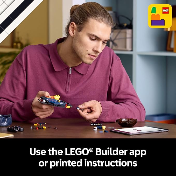 LEGO Speed Champions Oracle Red Bull Racing RB20 F1 Race Car Model Kits - Building Set for Adults, Ages 18+ with Realistic Features - Red Bull F1 DIY Crafts for Display - Gift Idea for F1 Fans - 77243