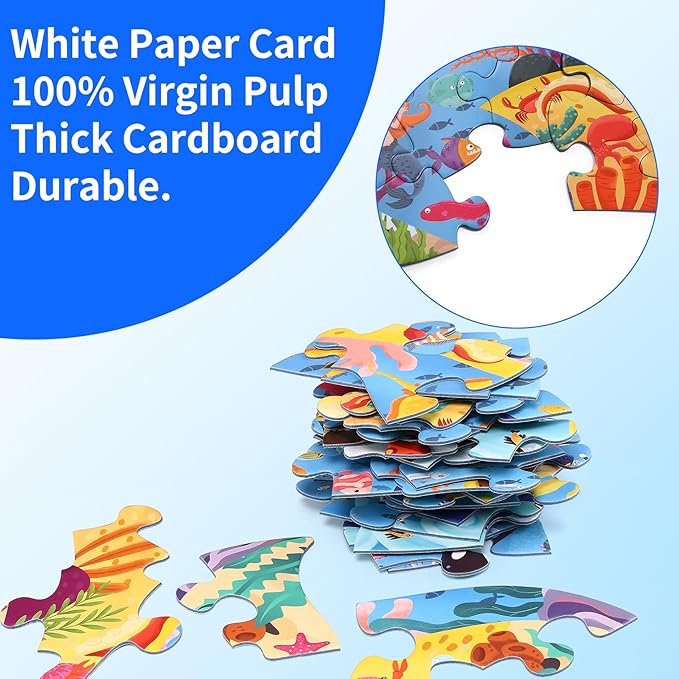 Floor Puzzle Suitable for Children Aged 3-10, Unique Large Irregular Animal Shaped Art Puzzle Suitable for Boys and Girls 36 Pieces Toys As Gifts for Children (Dolphin)