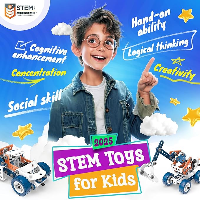 12 in 1 STEM Toys, SMIESSKIDDO 152 PCS Building Toys for Kids Ages 4-8 5-7 6-8 Educational Activities for Boys 4-6 8-10 Construction Creative Games Birthday Gifts for 4 5 6 7 8+ Year Old Boy Girl