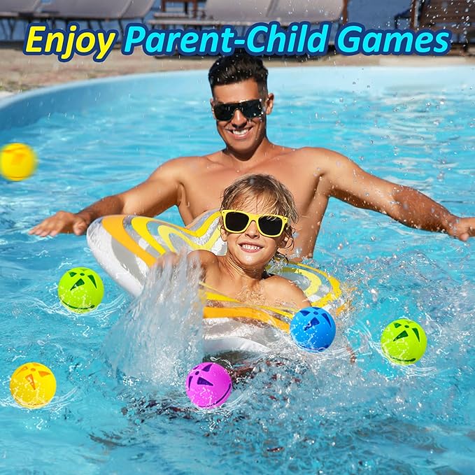 12Pcs Reusable Water Balloons, Pool Beach Water Toys for Boys and Girls, Outdoor Summer Toys for Kids Ages 3-12, Summer Balls for Pool and Backyard Fun