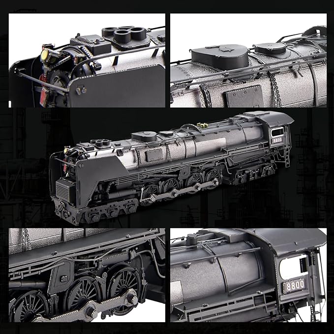 Piececool 3D Metal Puzzles for Adults, Class S-2 Locomotive Steam Train Model Building kit, Hobbies DIY Creative Gifts for Christmas Birthday Valentines Day