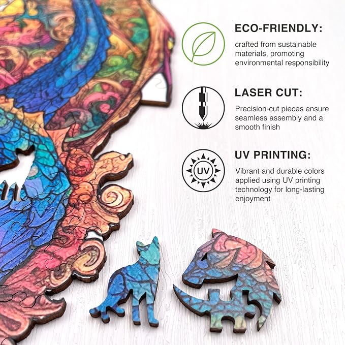 Wooden Puzzles for Adults, Octopus Wooden Jigsaw Puzzle, Unique Animal Shaped Puzzles, Premium Box Wood Cut Ocean Puzzles, Best Family Ideas (M-8.7 * 8.1in-140pcs)