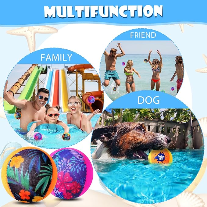 Water Skipping Ball for Children Water Bouncing Beach Pool Toy Ball for Adult Swimming Pool Games Party Favors Decoration