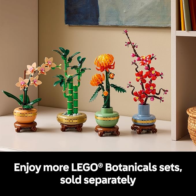 LEGO Botanicals Mini Orchid Building Set - Artificial, Fake Orchid for Home Decor, Adults Ages 18+ - Gift for Graduation- Indoor Plant Decorations for Table, Desk, Office - 10343