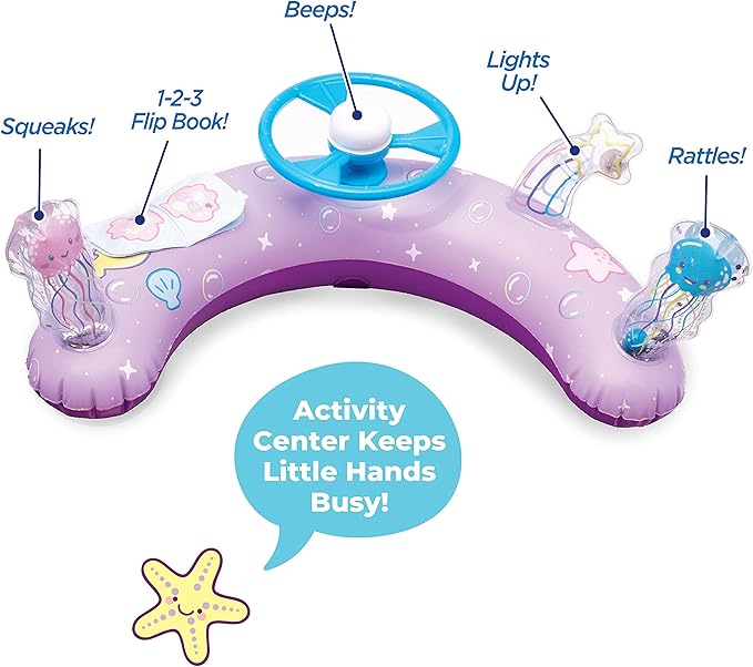 SwimSchool Infant Baby Pool Floats, Free Swimming, Super Buoyant – Ages 6-24 Months – Multiple Colors/Styles – Adjustable Canopies and Seats, Splash & Play Baby Floaties