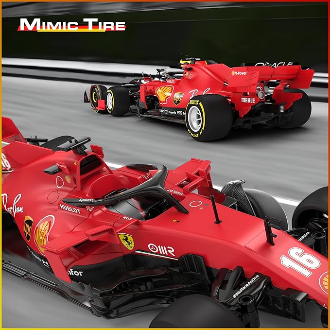 Licensed Ferrari F1 SF1000 RC Car Building Kit, 1/16 Scale Supercar Assembly Set with Remote Controller, Licensed Model, 65 Pieces, STEM Kits for Kids and Adults, Ages 8+ (Ferrari SF1000)