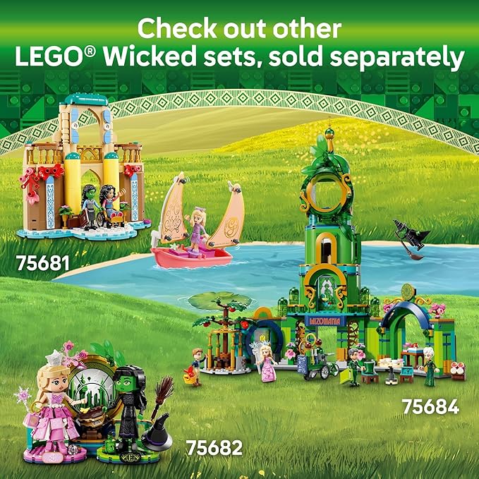 LEGO Wicked Glinda & Elphaba's Dormitory Building Toys - Wicked Toys for Girls & Boys, Age 8+ - Birthday Gift Idea - Buildable Doll House for Kids - 75683