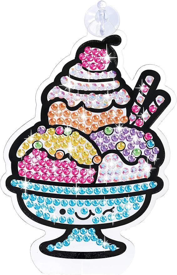 Creativity for Kids Big Gem Diamond Painting Kit: Sweets Stickers and Suncatchers - Diamond Art for Kids, DIY Stickers and Suncatcher Kit for Girls Ages 6-8+
