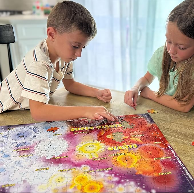 Celestial Buddies So Many Stars! 500 Piece Jigsaw Astronomy Space Puzzle and Poster for Ages 8+ | Educational Star Poster for Science STEM Learning (So Many Stars!)