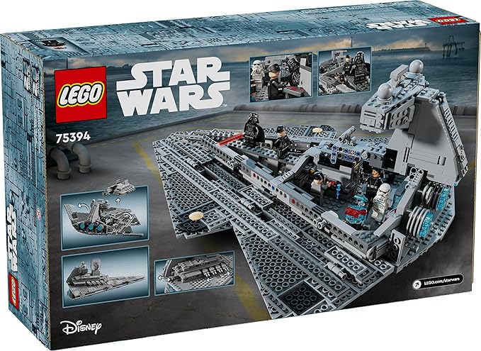 LEGO Star Wars Imperial Star Destroyer Building Toys Set - Birthday Gift Idea for Kids, Boys & Girls, Ages 10+ - Star Wars Darth Vader & 6 Minifigure Toys - 75394