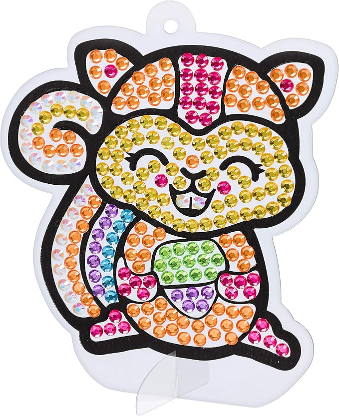 Creativity for Kids Big Gem Diamond Painting Kit - Woodland Forest Friends Stickers and Suncatchers DIY Kit - Diamond Art for Kids, Gifts for Girls Ages 6-8 Years Old, 1 Count (Pack of 1)