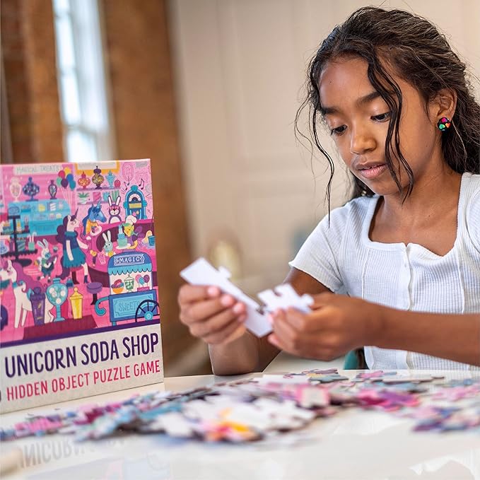 Children’s Jigsaw Puzzle | Unique Unicorn Art | Educational Gift for Kids 3-8, Unicorn Soda Shop - 48 Piece