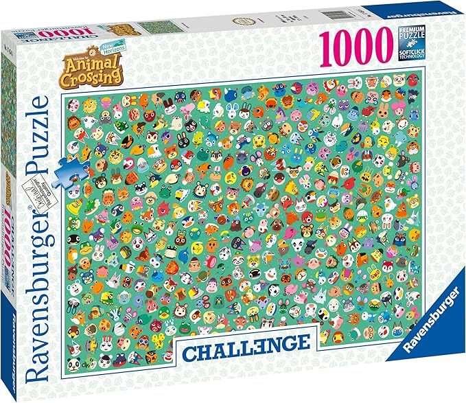 Ravensburger Animal Crossing Jigsaw Puzzles for Kids and Adults Age 12 Years Up - 1000 Pieces - Challenge Edition, White