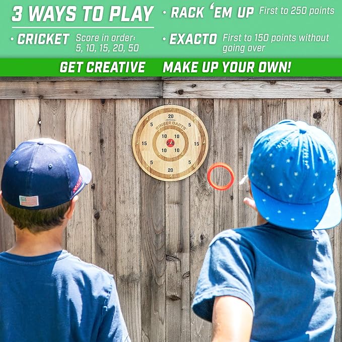 GoSports Ringer Darts Toss Game - Indoor Outdoor Hook Ring Toss Set for Kids & Adults