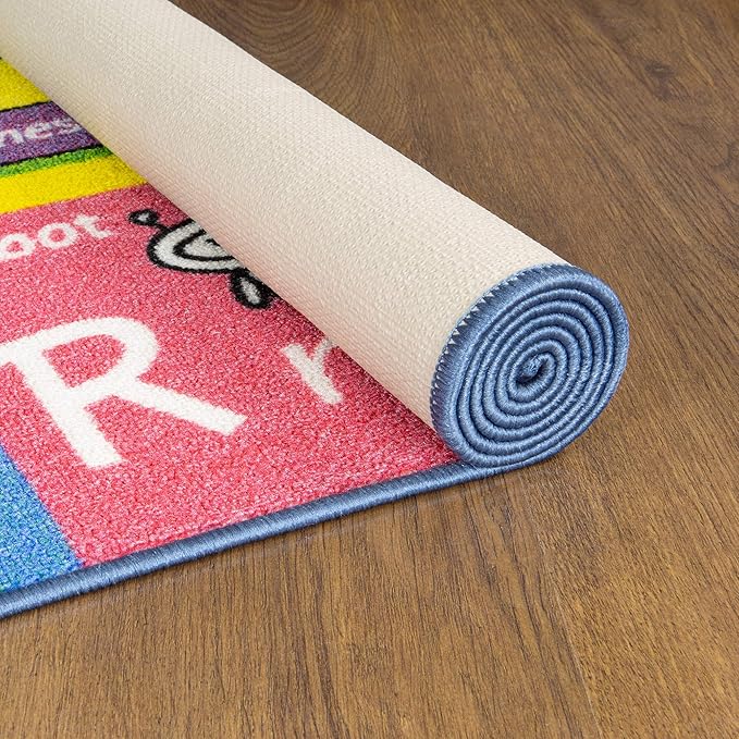 KC Cubs Playtime Collection ABC Alphabet, Seasons, Months and Days of The Week Educational Learning & Game Area Rug Carpet for Kids and Children Bedrooms and Playroom
