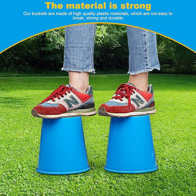 Giant Yard Pong Bucket Game,Throwing Bucket Toss Set for Beach,Pool,Family,Yard,BBQ,Lawn,Indoor,Outdoor Game - Ideal Gift Toy for Boys,Girls,Family,Kids