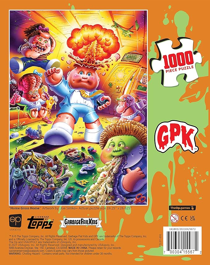 USAOPOLY Garbage Pail Kids 1000 Piece Jigsaw Puzzle, Officially Licensed Merchandise, Collectible Puzzle with Original GPK Favorites