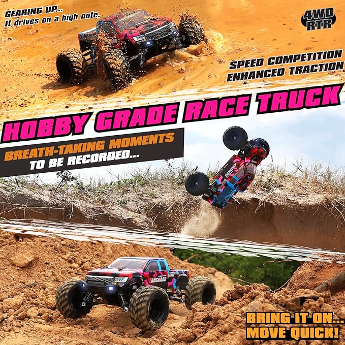 HAIBOXING 1:12 Scale RC Cars 903 RC Monster Truck, 38 km/h Speed Hobby Fast RC Cars for Kids and Adults Toy Gifts, 2.4 GHz 4WD Electric Powered Remote Control Trucks Ready to Run 40+ Min Playtime
