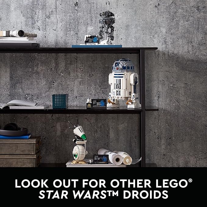 LEGO Star Wars R2-D2 Building Set - Collectible 3D Puzzle for Adults, Ages 18+ - Display for Room or Office Desk - Info Plaque Included - Gift Idea for Fans - 75308