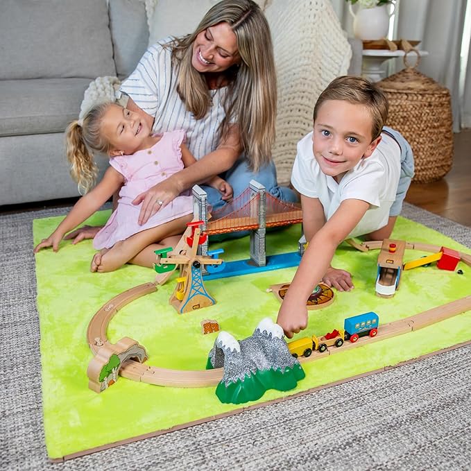 16 Piece Carpet Squares Puzzle Mat 49" x 49" Plush Interlocking Carpet Tiles, Foam Floor Tiles for Baby Play Mat - Kids Soft Play Floor Mats, Anti Slip Jigsaw Flooring Playmat Playroom Rug (Green)