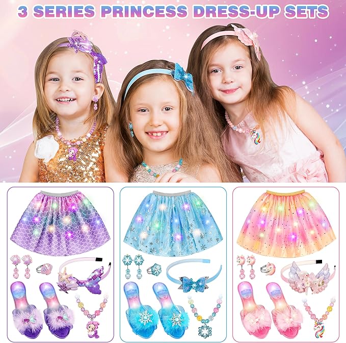Princess Dress Up Toys & Jewelry Boutique,Girl Role Play Gifts,Kids Toys for 3-6 Years Girl Toddler B-Day Party Favors
