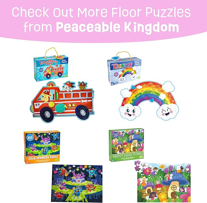Peaceable Kingdom Shimmery Magical Mermaid Floor Puzzle