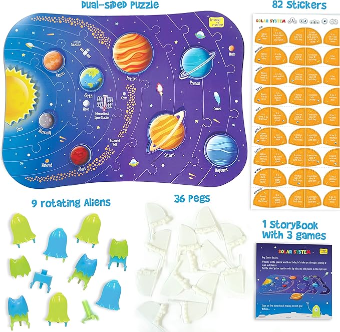 Imagimake Mapology Solar System for Kids | Educational Toys for Kids 5-7 | Space Toys | Puzzles for Kids Ages 4-8 | 6 Year Old Boy Gifts & Girl Gifts