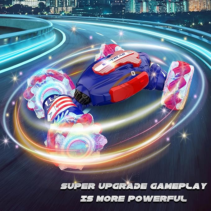 Remote Control Car, Gesture Sensing RC Stunt Car, 4 WD Transform Off Road for Rotating, 2.4Ghz Hand Controlled Remote Control Twister Cars, RC Cars for Kids Boys Girls Toy Gift Age 8 9 10 11 12 yr