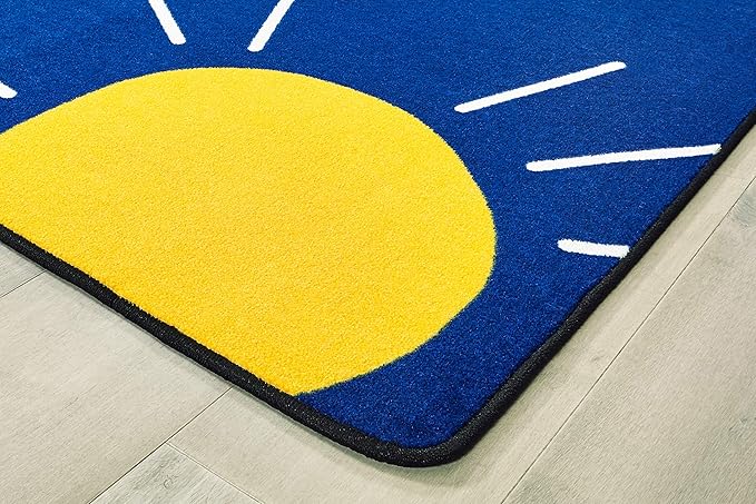 Carpets for Kids 8412 Rainbow Seating Classroom KidsTeen Room Rug 7ft 6in x 12ft Rectangle Multi Color