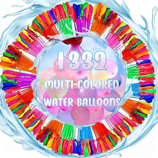 Water for Kids Adults Balloons with Refill Kits Quick Fill Balloons Set Summer Splash Party Easy Quick Fun Outdoor Backyard Summer Water Toys for Pool (1332PCS)