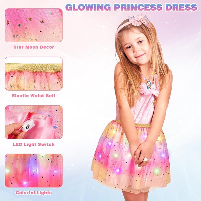 Princess Dress Up Toys & Jewelry Boutique,Girl Role Play Gifts,Kids Toys for 3-6 Years Girl Toddler B-Day Party Favors