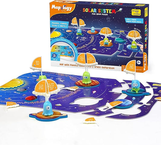 Imagimake Mapology Solar System for Kids | Educational Toys for Kids 5-7 | Space Toys | Puzzles for Kids Ages 4-8 | 6 Year Old Boy Gifts & Girl Gifts