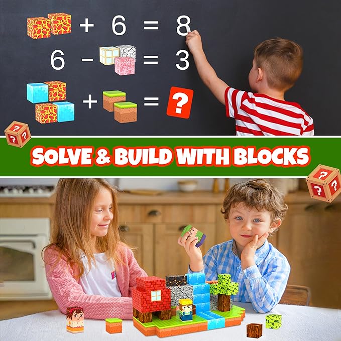 RICCLE Magnetic Blocks for Kids - 120 PCS Build Magnetic Building Blocks Toddler STEM Sensory Outdoor Toys for 3+ Year Old Boys & Girls, Educational & Learning Toys for Ages 4-12