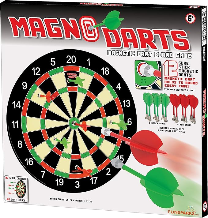 Magnetic Dart Board Game – 12pcs Kids Magnetic Darts Boys Toys Gifts Indoor Outdoor Games for Family and Friends – Safe Dart Game Set for All Ages 5 6 7 8 9 10 11 12 Year Old Kids and Adults