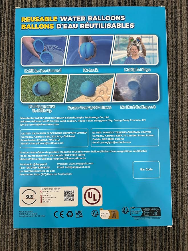 SOPPYCID Water Balloons Reusable Quick Fill - Self Sealing Silicone Water Balls for Kids with Mesh Bag, Outdoor Summer Fun Water Toys for Activities, Summer Party, Water Park, Family Game 10 Pcs