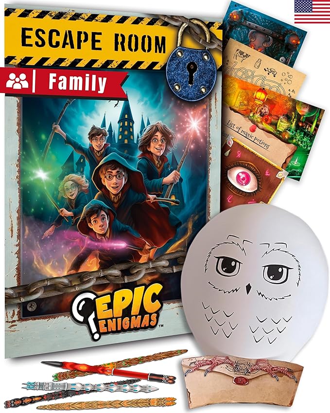 | Harry Magic Escape Room | Ages 5 to 12 | 5 Thrilling Enigmatic Rooms | Family Board Game Kids | 1-5 Players