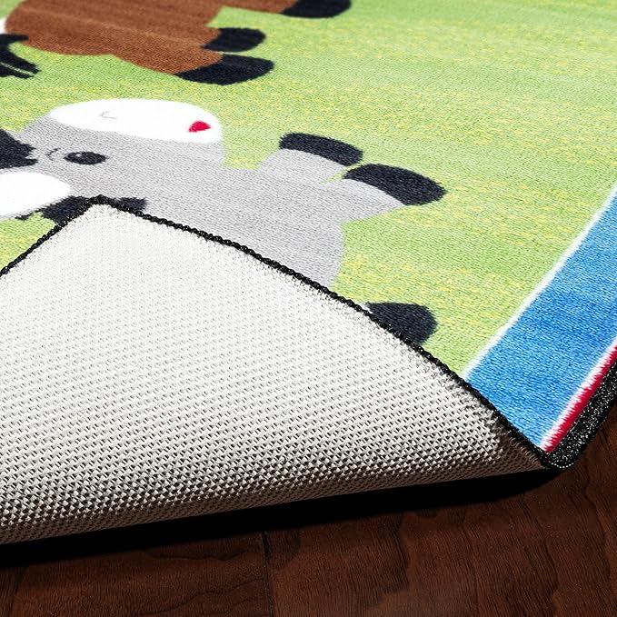 Flagship Carpets Kids and Baby Non Slip Area Rug for Home Learning or Classroom Carpet, Playroom or Kids Bedroom Mat, 5' x 8', Cutie Banyard