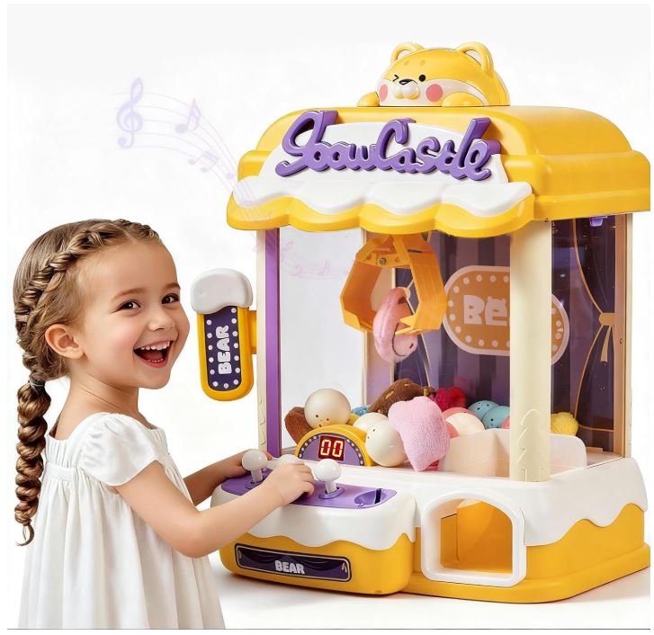 Toy Claw Machine for Kids, Kids Vending Machines with Adjustable Sound, Mini Arcade Claw Machine for Candy Grabber Prize Dispenser Home Party Christmas & Birthday Gifts for Children/Adults, Ages 3+