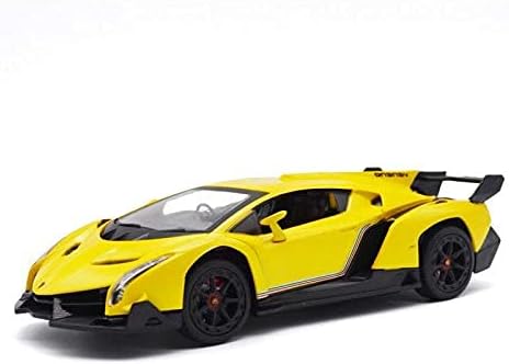 QUN FENG Remote Control RC CAR Racing Cars Compatible with Lamborghini Veneno Officially Licensed 1:24 Toy RC Cars Model Vehicle for Boys 6,7,8 Years Old,Yellow