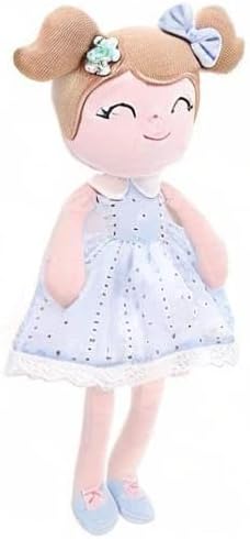 Gloveleya Baby Doll Girl Gifts Cloth Dolls Plush Toy Light Blue 16 Inches with Gift Box
