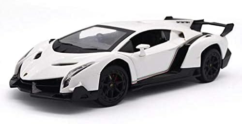 QUN FENG Remote Control RC CAR Racing Cars Compatible with Lamborghini Veneno Officially Licensed 1:24 Toy RC Cars Model Vehicle for Boys 6,7,8 Years Old,White