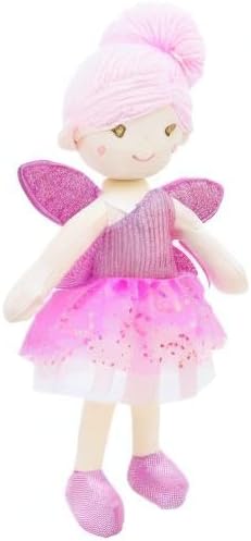 June Garden 12" Enchanted Garden Fairy Doll Elida - Plush Stuffed Soft Doll Girl Gift - Pink Outfit and Wings