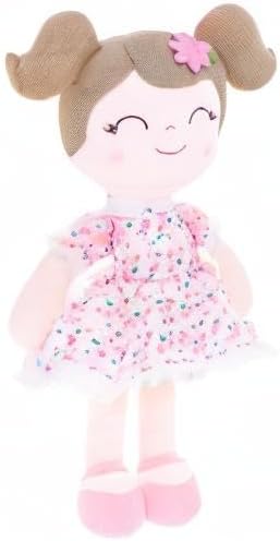 Gloveleya Baby Girl Gift First Baby Doll Plush Doll Print Sunflowers 15.5" with Gift Box